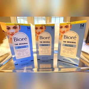 NWT Bioré Original Blackhead Remover Strips, Deep Cleansing Nose Strips Set of 3